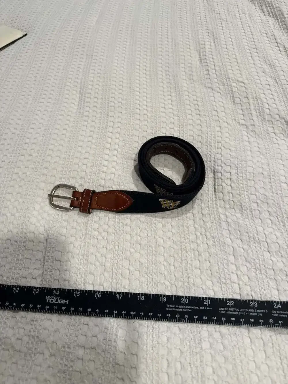 Wake Forest University Men's Web Leather Belt - ,